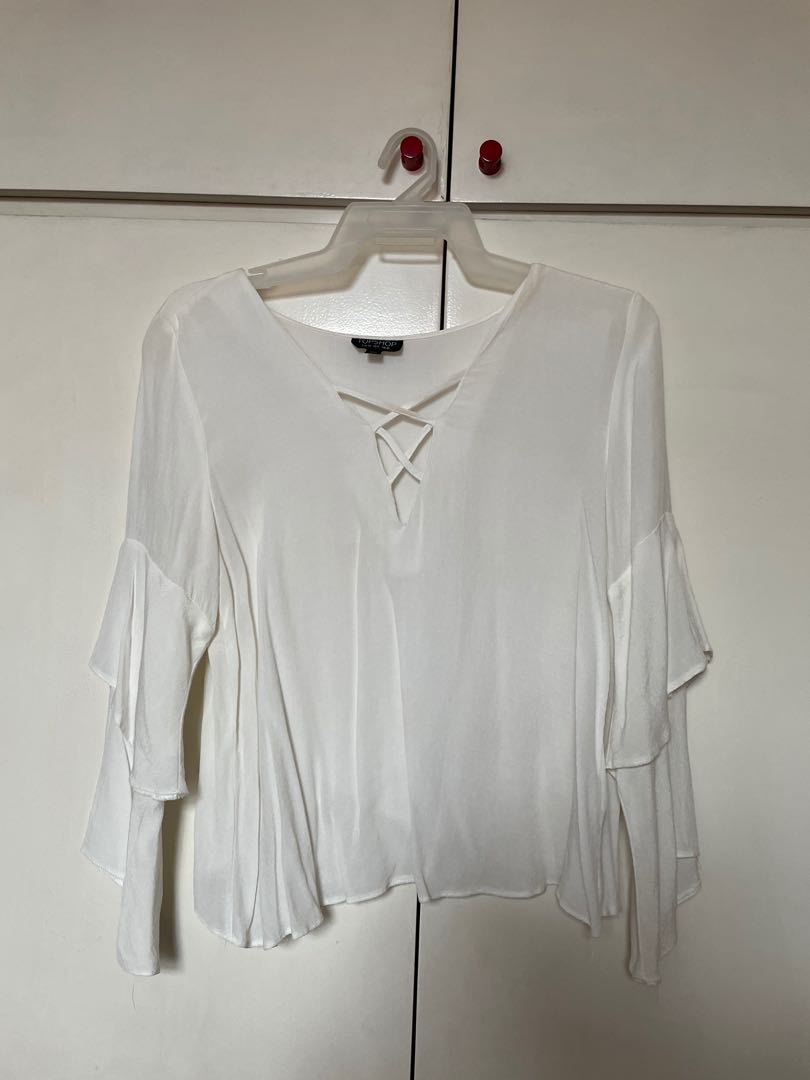 flowy white blouse