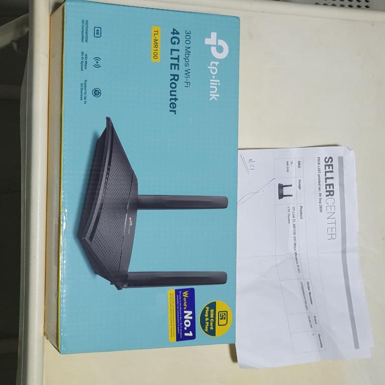 Tp Link Tl Mr100 300 Mbps Lte Wifi Router Computers Tech Parts Accessories Networking On Carousell