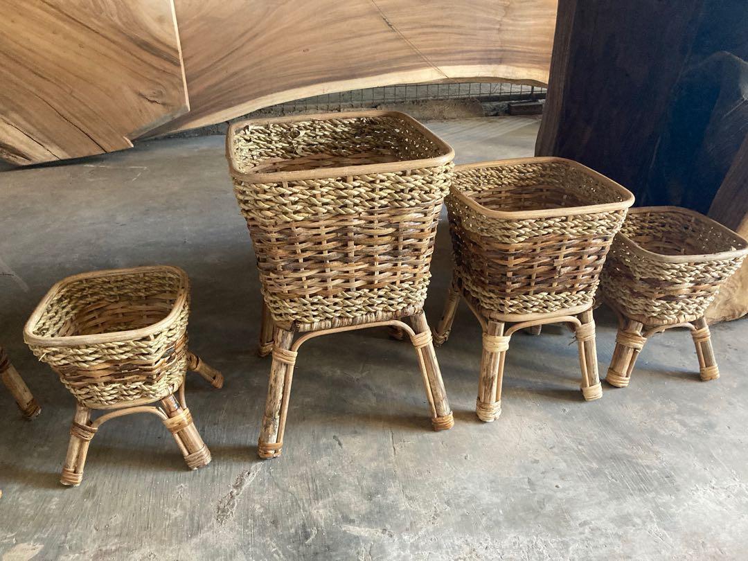 Tropical Plant Stands (Category: Gardening Tools & Ornaments) located in Quezon City. Submitted by kahonph (Listing ID 1060762738, Image 3). Description: Achieve that easy breezy tropical rattan vibe at home 🌴 while supporting local artisans heavily hit by pandemic ✨🌿.