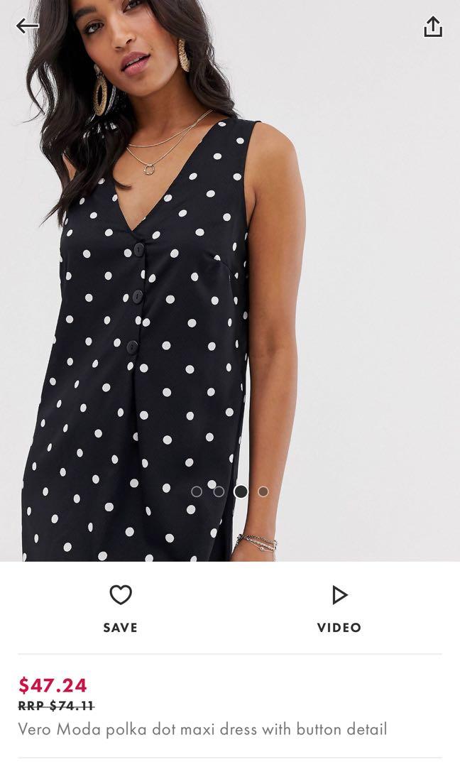 vero moda polka dot dress