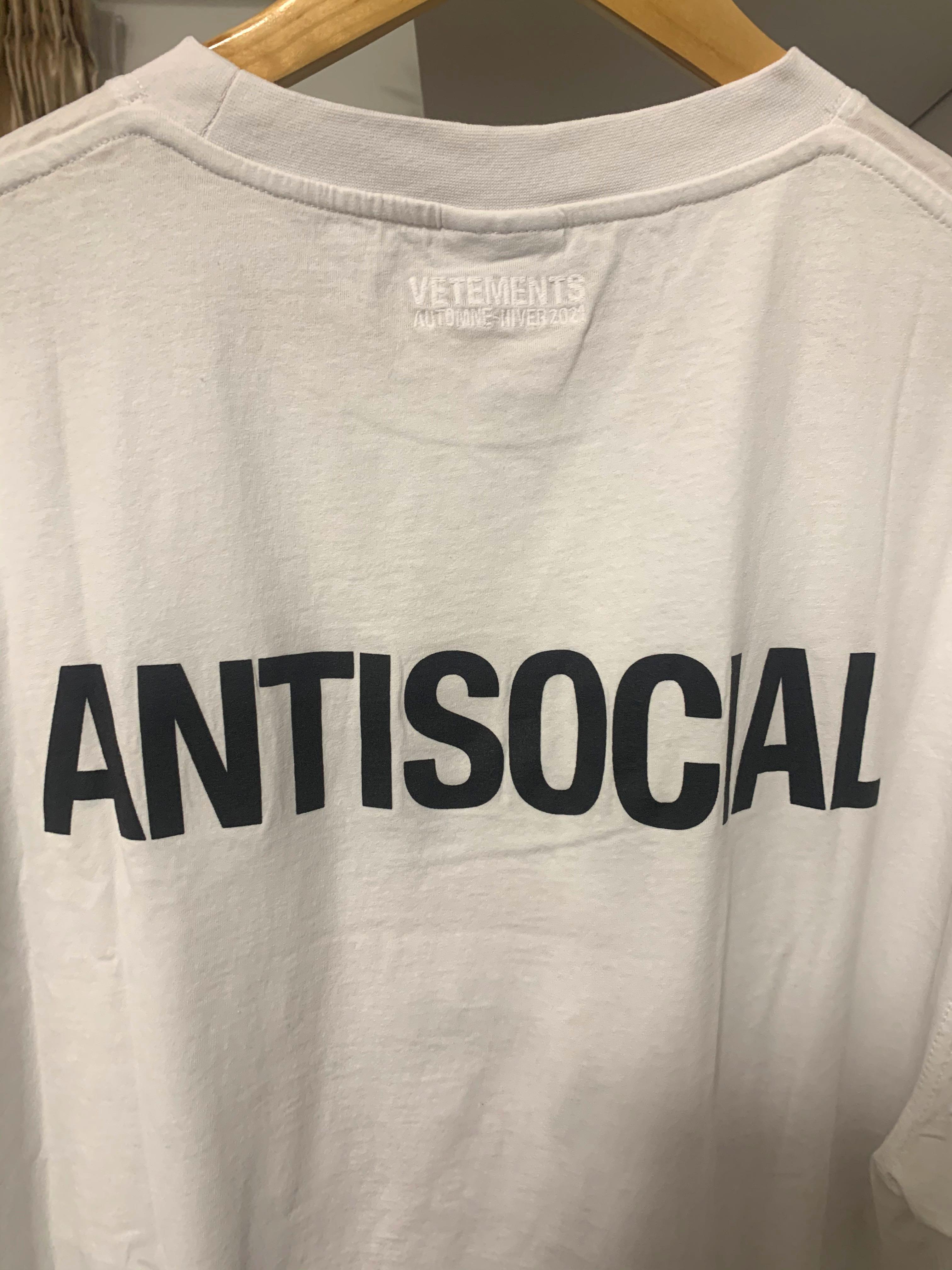 Vetements White Anti-social T-shirt