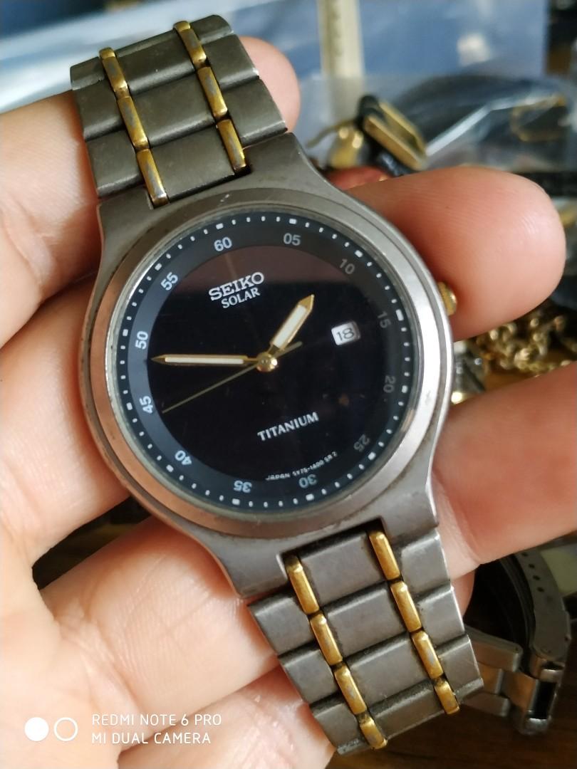 Vintage Seiko solar titanium watch, Men's Fashion, Watches & Accessories,  Watches on Carousell