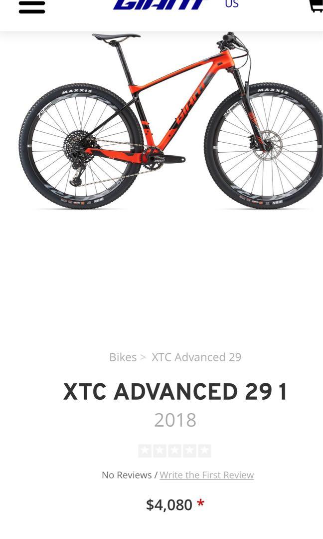 Giant xtc advanced 29er 1 2018 best sale
