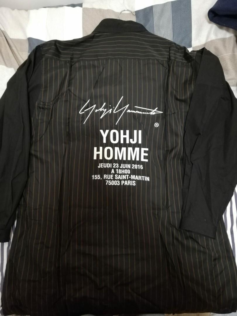 Yohji Yamamoto Staff shirt 間條size 3, 男裝, 外套及戶外衣服- Carousell
