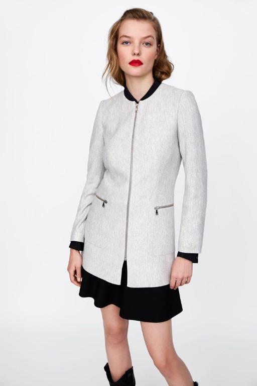 Zara frock coat deals with zips