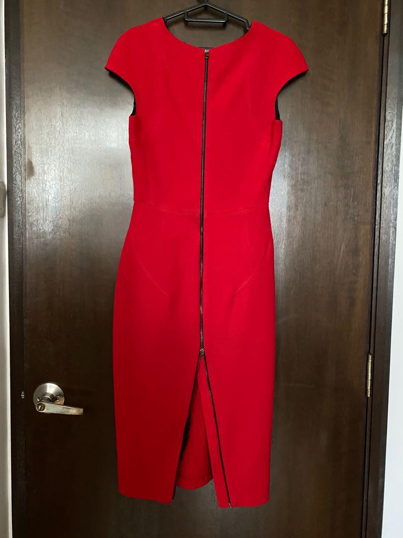 Zara red pencil dress store