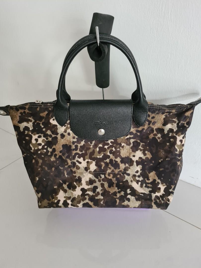 Long Champ Camo Le Pliage Neo Tote Bag Small