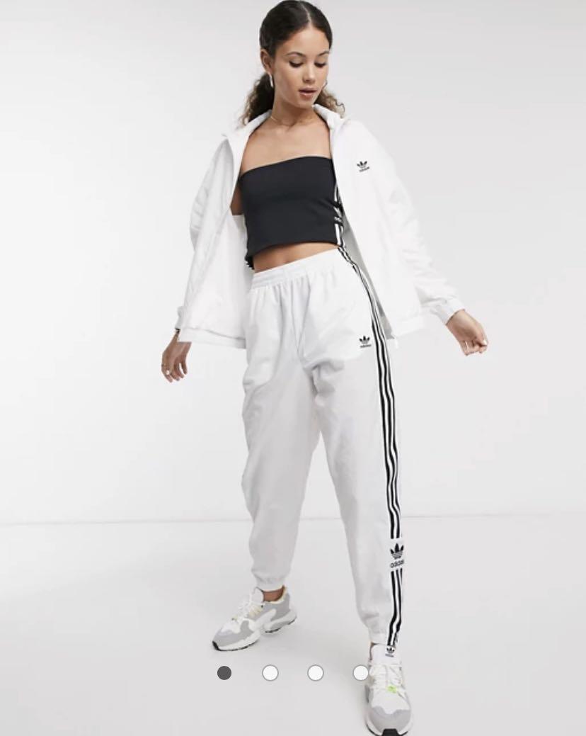 Adidas originals adicolor white locked up track pants joggers
