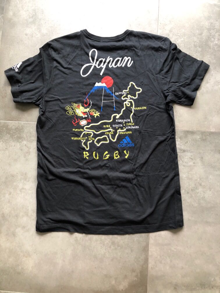 Adidas Rugby Dragon Japan Tee 2xl Unique Men S Fashion Tops Sets Tshirts Polo Shirts On Carousell
