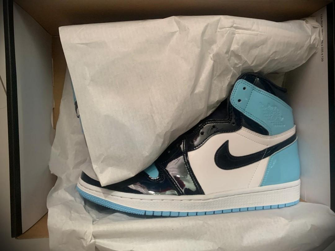 air jordan 1 unc patent