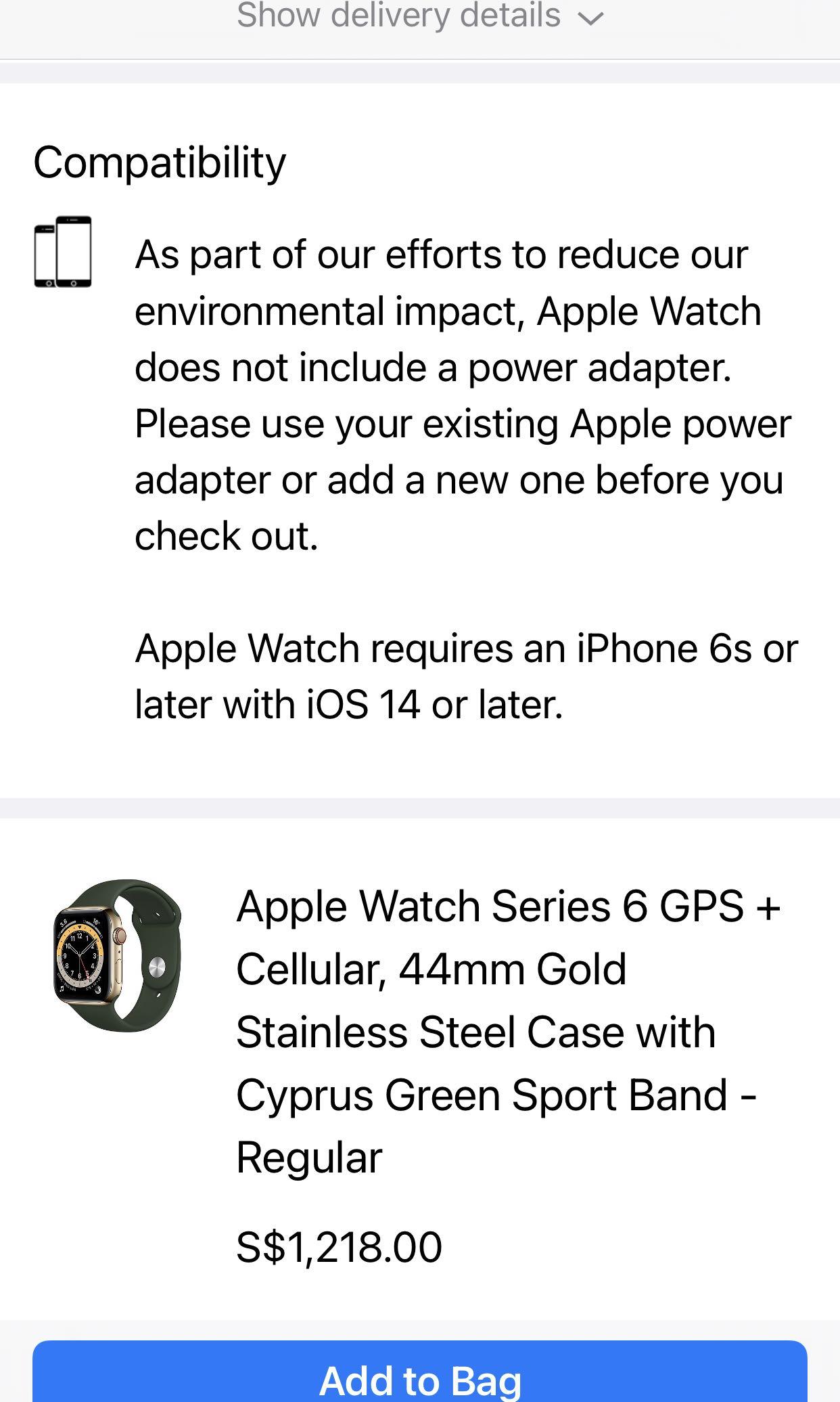 Apple Watch Series 6 GPS Cellular Gold Stainless Steel 44mm