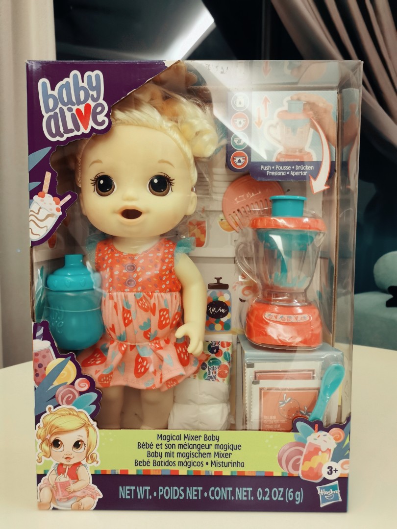 Baby Alive Magical Mixer Baby Doll Strawberry Shake Toys for Kids Boys Girls