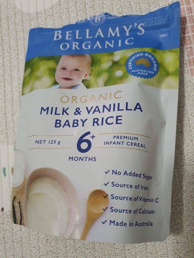Bellamy's organic milk & vanilla outlet baby rice