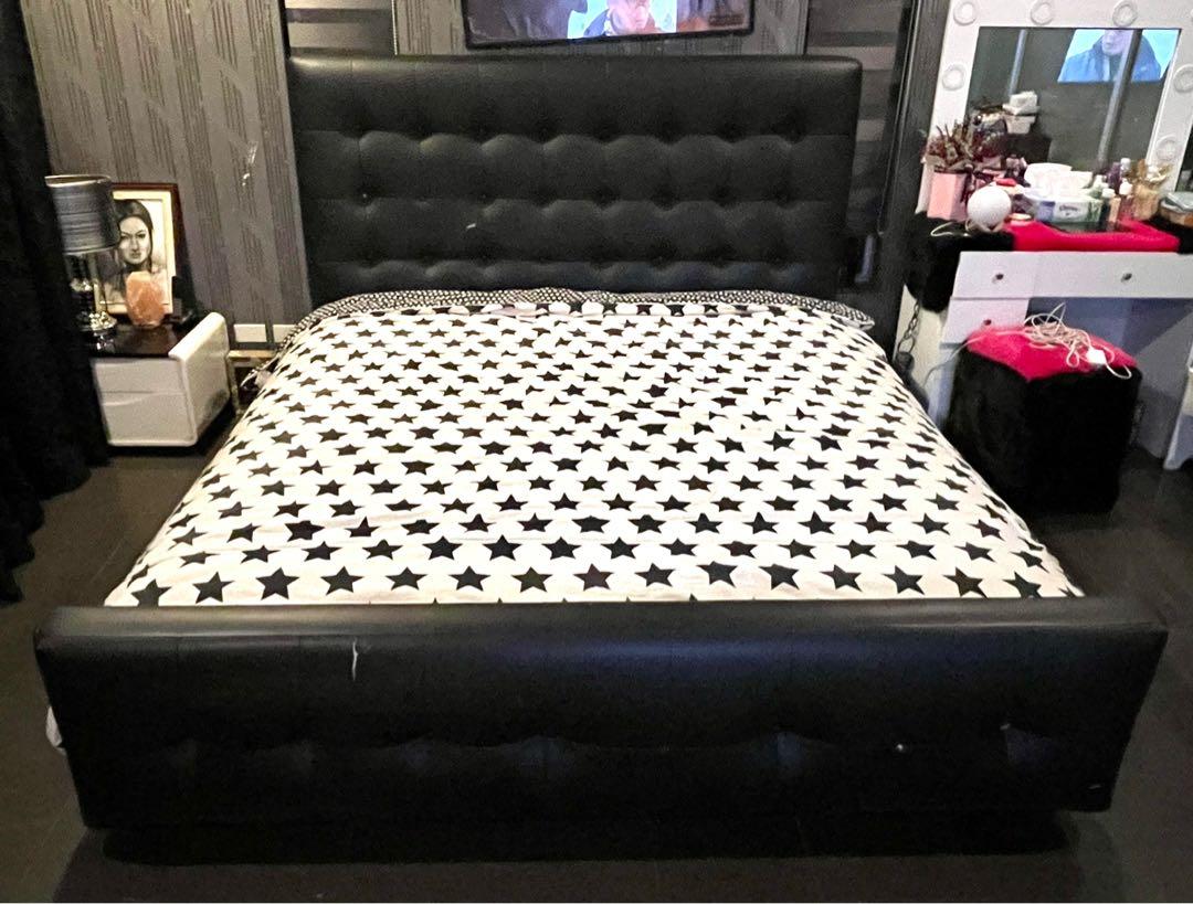 Black Leather Hello Kitty Bed For Sale Furniture Home Living Furniture Bed Frames Mattresses On Carousell