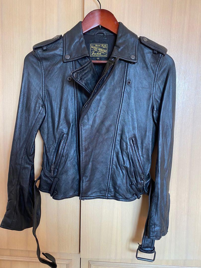 Blue heroes leather jacket hotsell
