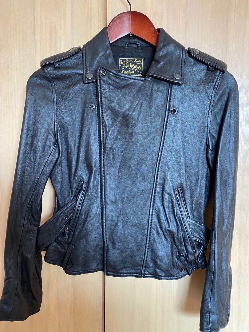 Blue Heroes Leather Jacket Carousell