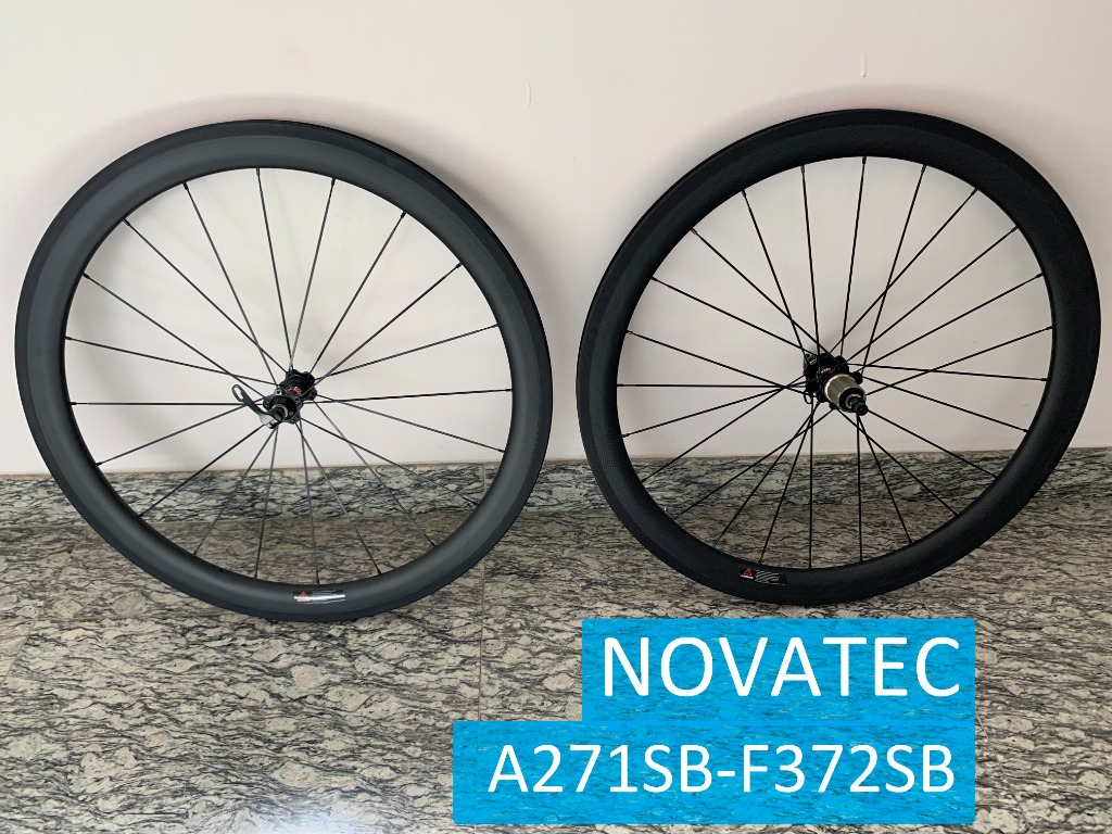 60mm U Shape Cyclocross Wheelset Disc Brake center lock Novatec Carbon Wheels 