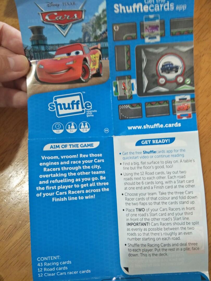 Cars Shuffle Cards Game, Hobbies & Toys, Toys & Games on Carousell