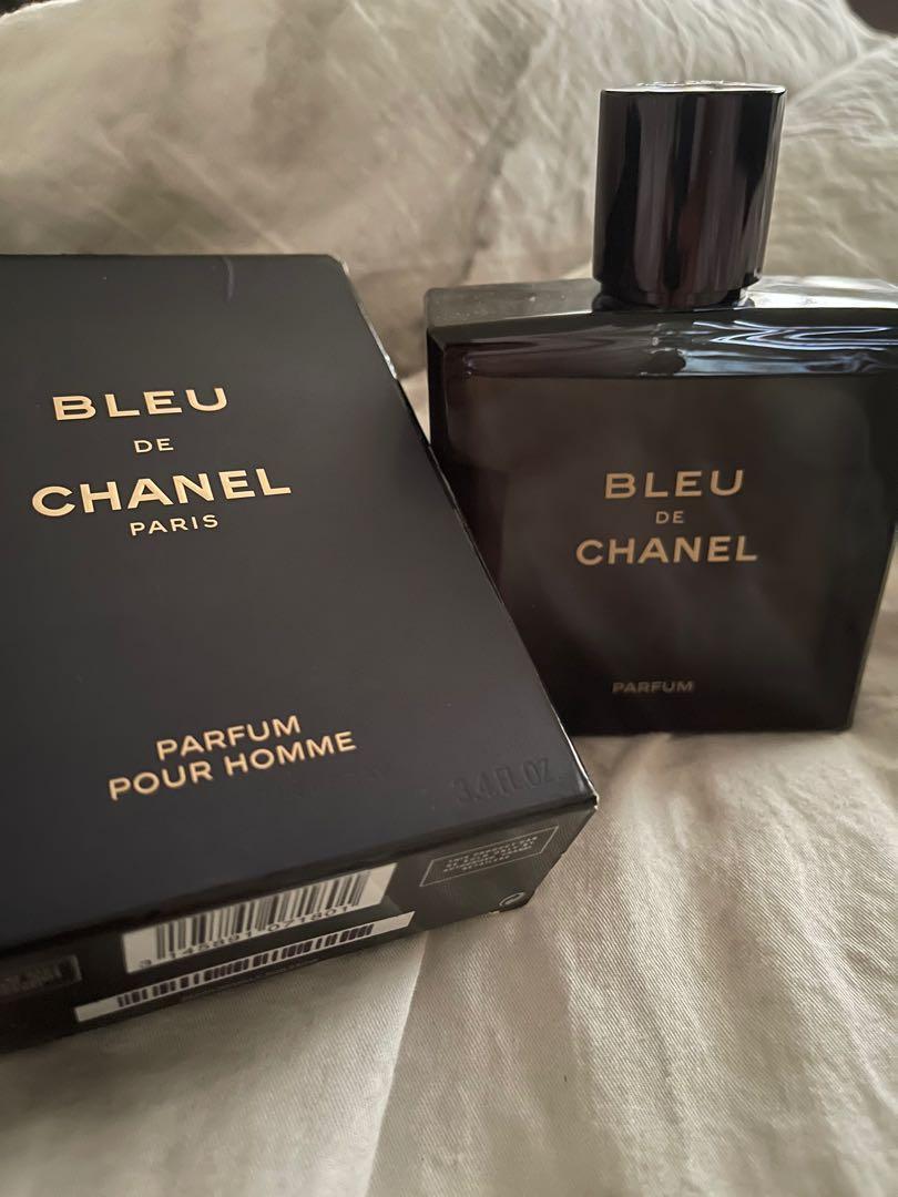 chanel bleu de chanel parfum 100ml (less than 10% used), Beauty & Personal  Care, Fragrance & Deodorants on Carousell