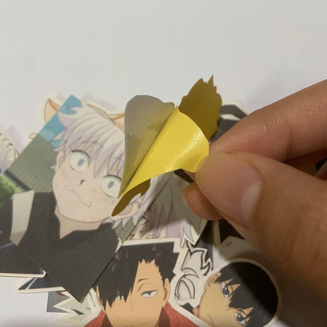 cheap custom anime stickers hunter x hunter , jujutsu kaisen , haikyu haikyu!! haikyuu, demon