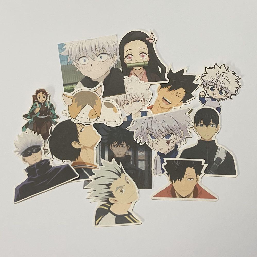cheap custom anime stickers hunter x hunter jujutsu kaisen haikyu haikyu haikyuu demon slayer attack on titan bungou stray dogs hobbies toys memorabilia collectibles fan merchandise on carousell