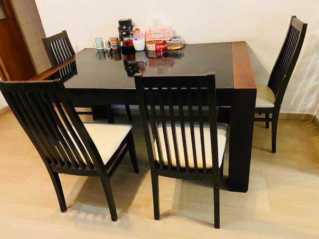 Dining Table With 6 Chairs Red Apple Brand Furniture Tables Chairs On Carousell