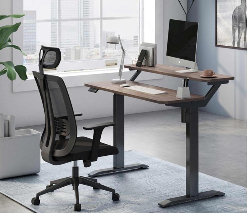 Ergonomic Mechanical Stand Up Desk Electric Elevator Motorized Standing Adjustable Height Desk Home Furniture Furniture On Carousell