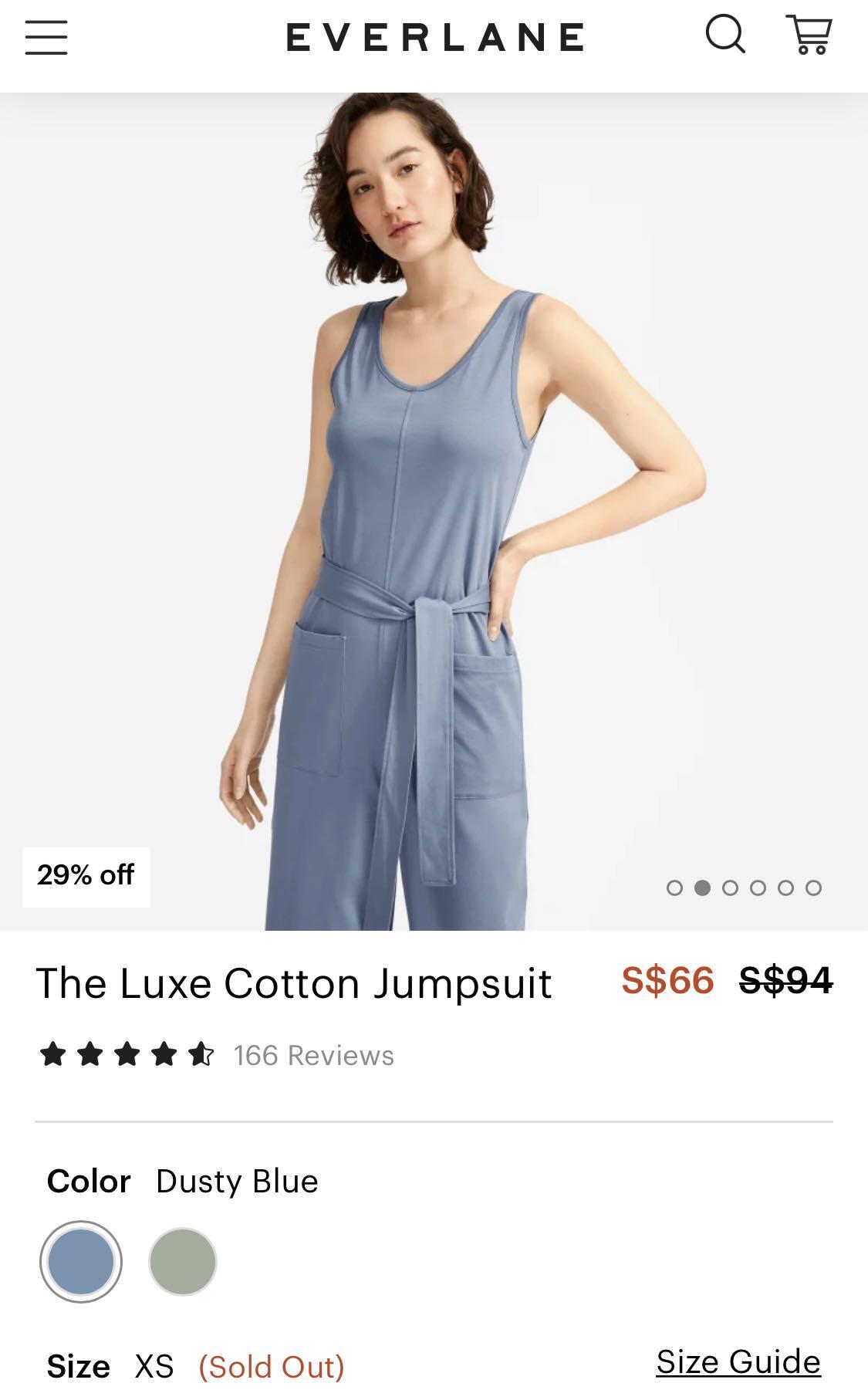Everlane luxe cotton jumpsuit new arrivals