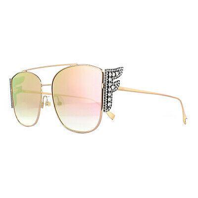 Fendi Sunglasses FF 0380 G S DDB VQ Gold Copper Pink Mirror