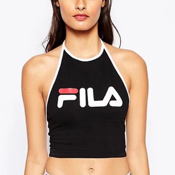 Fila crop top urban outfitters discount