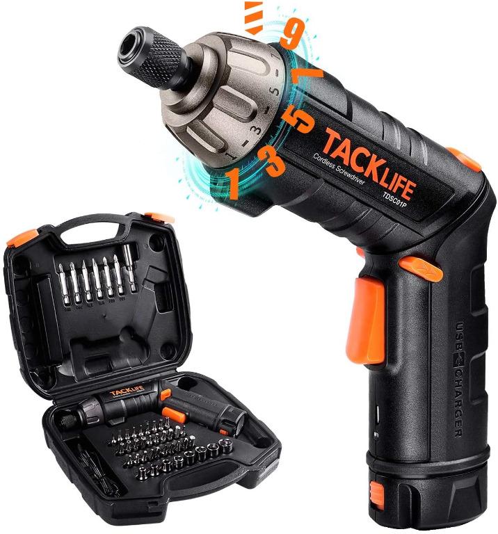 FreeDelivery Electric Screwdriver 6Nm, TACKLIFE Cordless