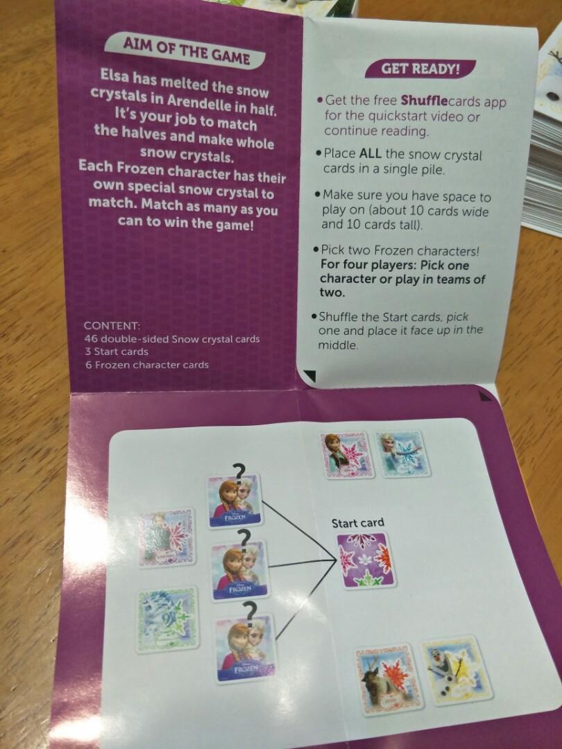 Frozen Shuffle Cards game, Hobbies & Toys, Toys & Games on Carousell