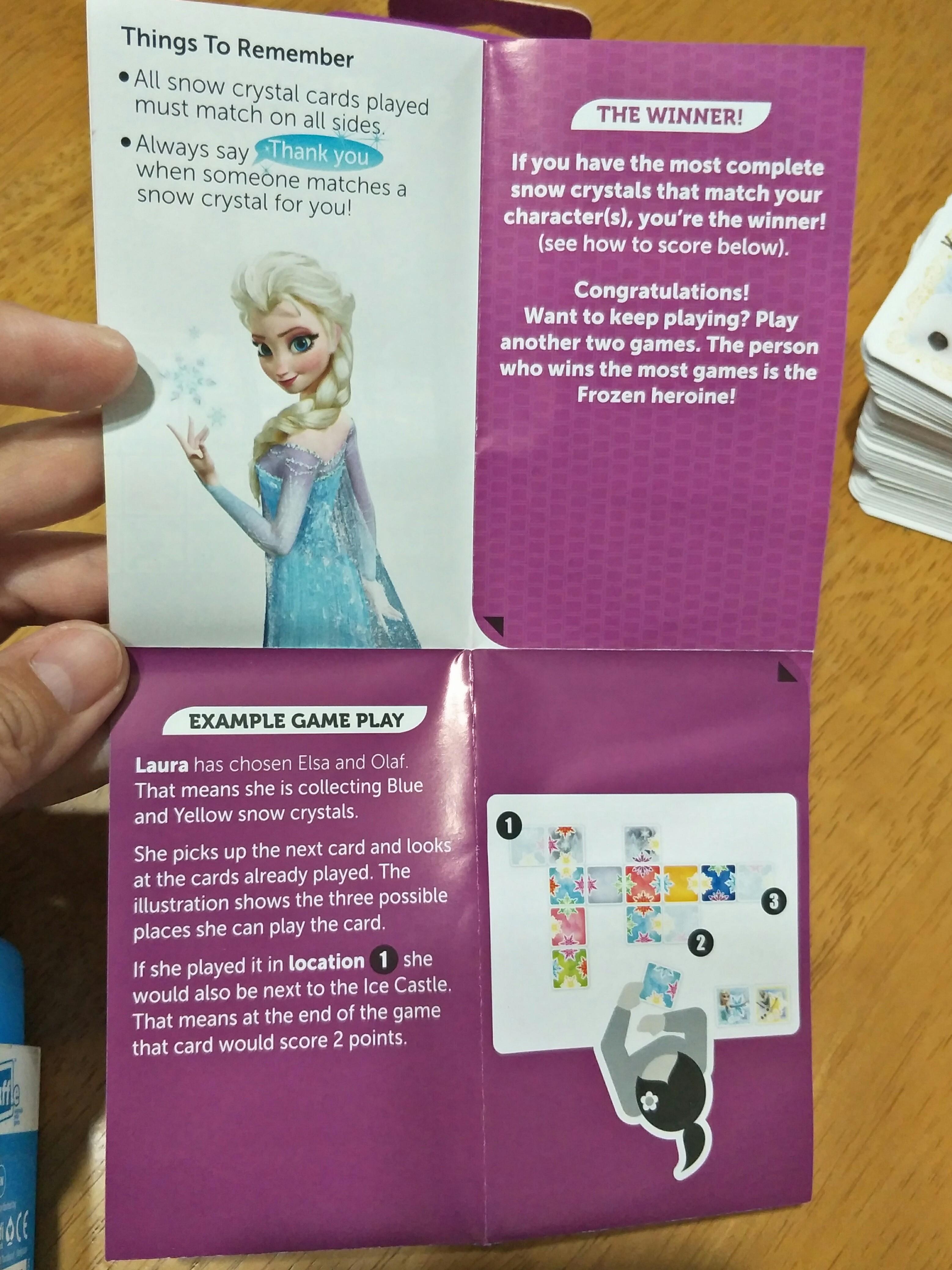 Frozen Shuffle Cards game, Hobbies & Toys, Toys & Games on Carousell