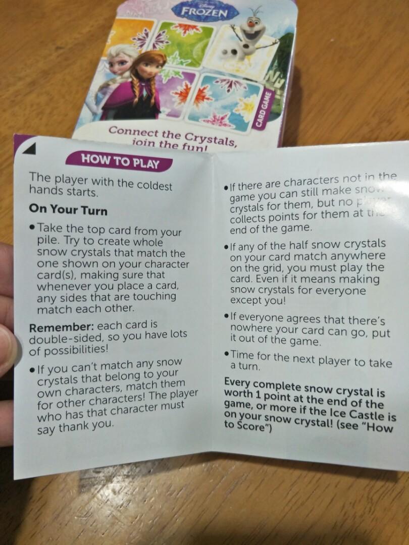 Frozen Shuffle Cards game, Hobbies & Toys, Toys & Games on Carousell