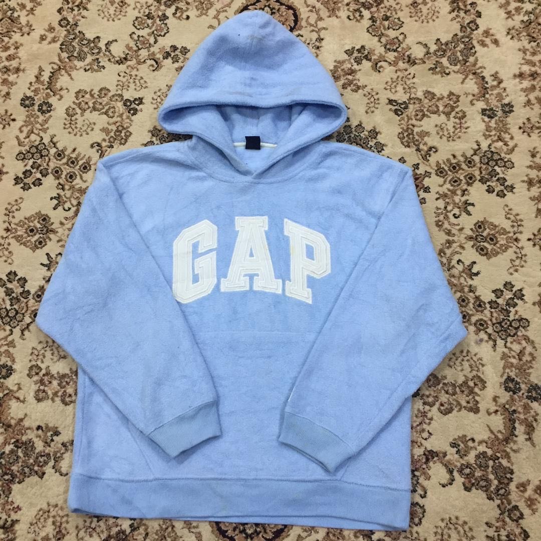GAP Hoodie Big Logo Sweatshirt Sky Blue S Authentic Men s Fashion