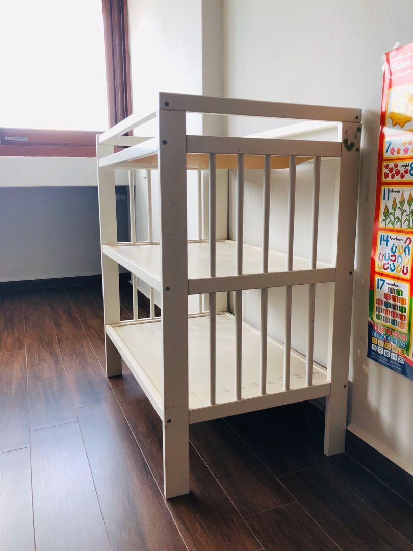 IKEA GULLIVER Changing Table, White, Babies & Kids, Bathing & Changing