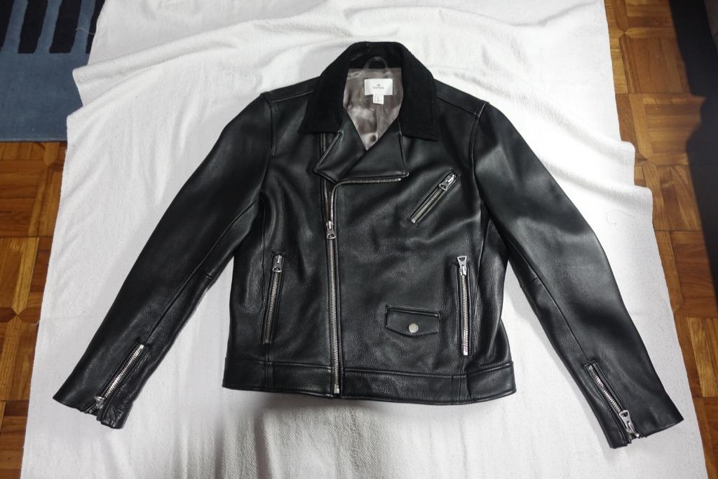 Jaket H M Edition Leather Biker Jacket not Uniqlo Zara Bally Gucci