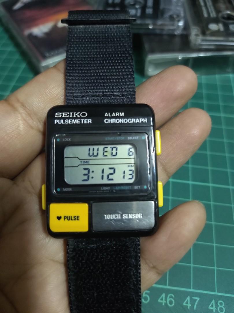 Jam Vintage Rare Retro 80s Seiko Pulsemeter Watch, Men's Fashion, Watches &  Accessories, Watches on Carousell