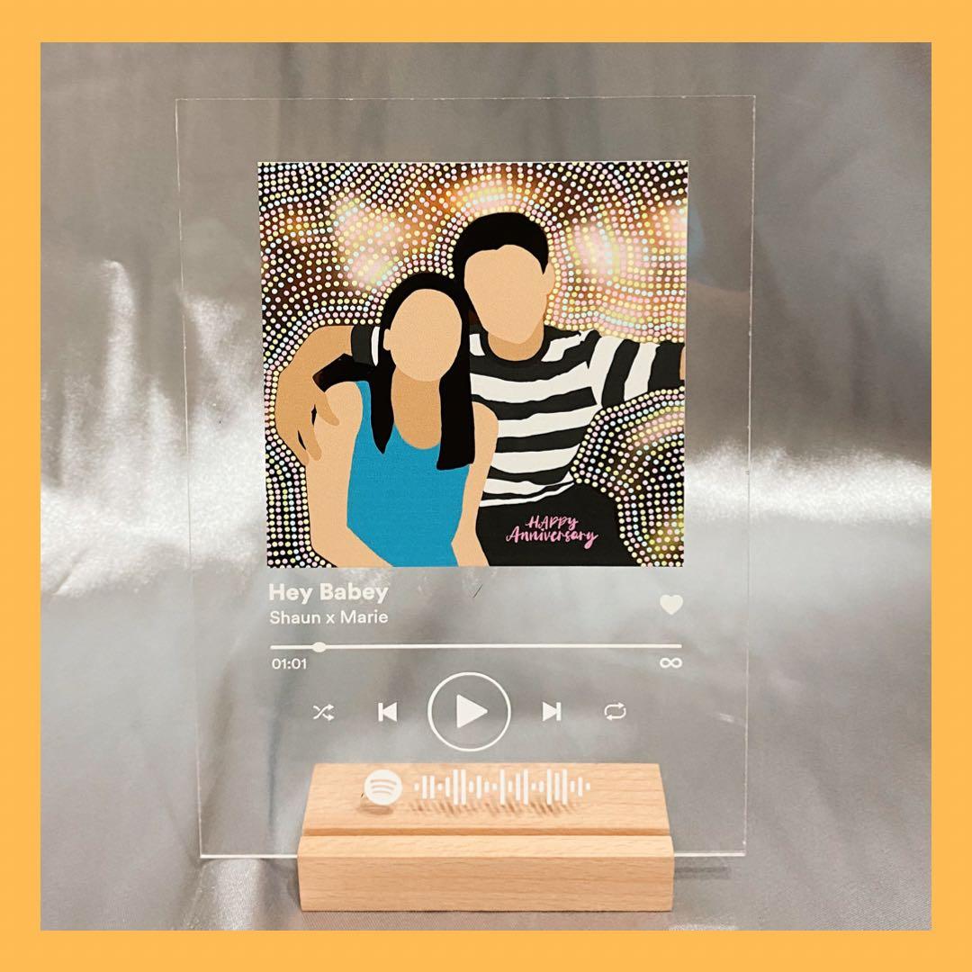 pre order acrylic spotify music plaque hobbies toys stationery craft handmade craft on carousell