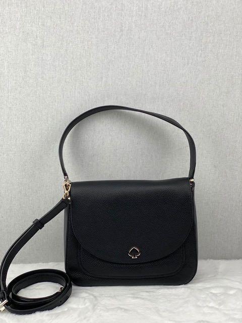 Kate Spade Kailee Medium Flap Shoulder Bag in Black, Luxury, Bags & Wallets  on Carousell