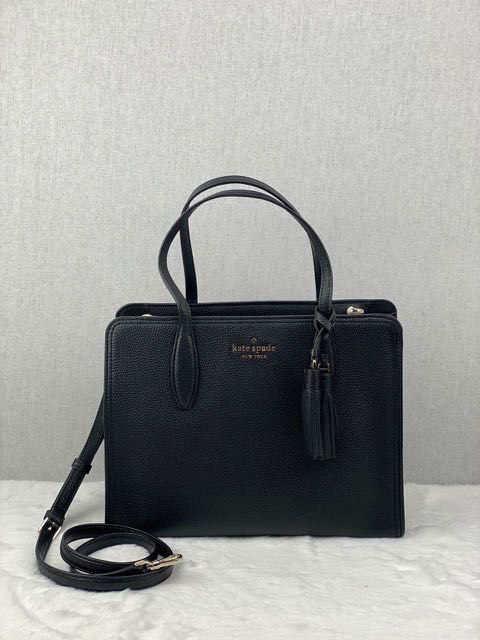 Kate Spade Rowe Medium Top Zip Satchel in Black Luxury Bags