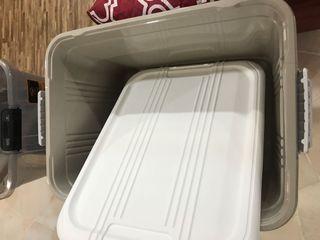 Large plastic containers for storage