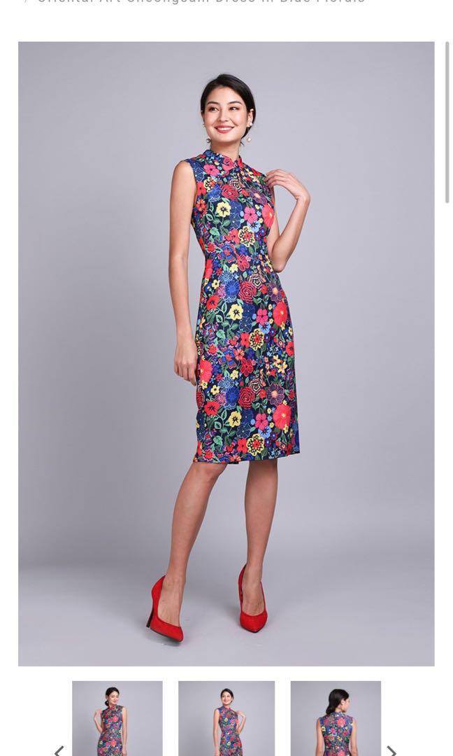 Lilypirates size M Oriental Art Cheongsam Dress