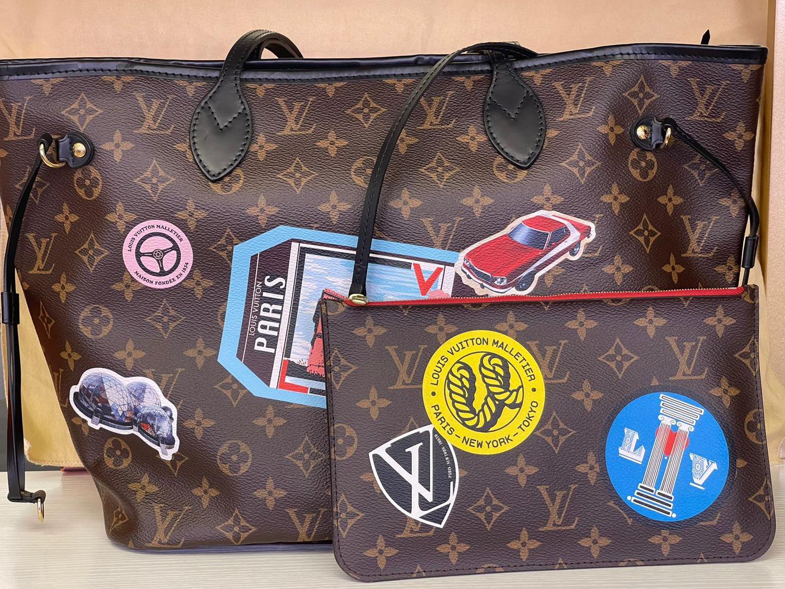 Louis Vuitton Neverfull MM Tote World Tour Limited Edition