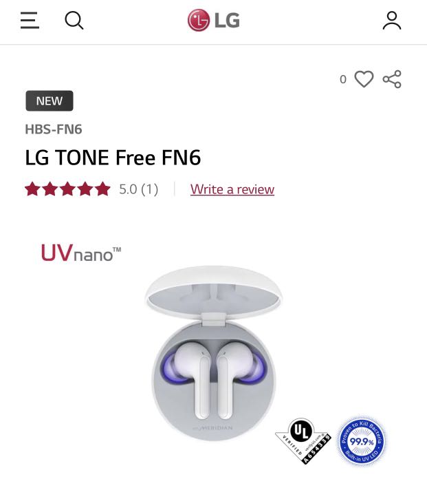 LG Tone Free Hbs Fn5U Bluetooth Truly Wireless In Ear 2025