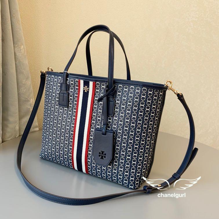 Tory burch small gemini link canvas tote store