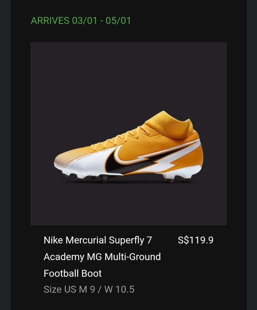 nike mercurial size 1