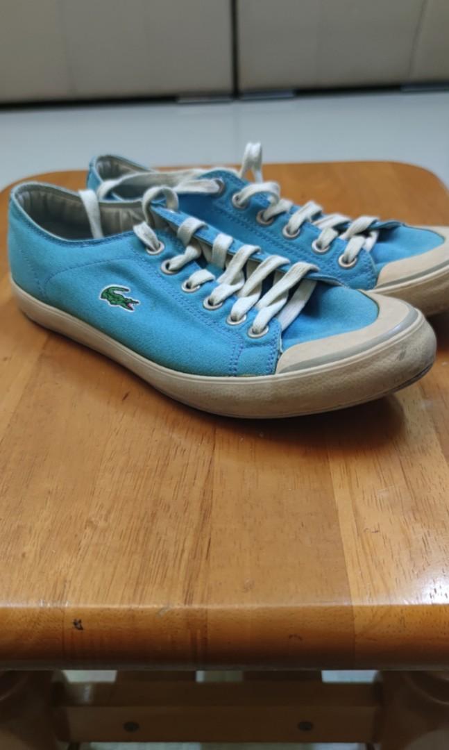 Lacoste light blue shoes hot sale