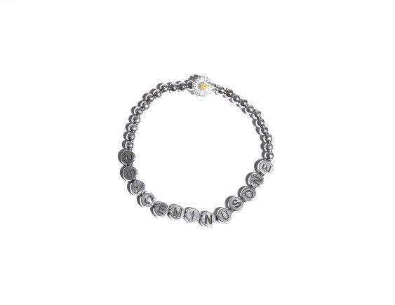 Peaceminusone- PMO ALPHABET BRACELET #1 SILVER (Size: S), 興趣及