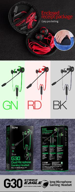 Plextone G30 PC Gaming Headset With Microphone In Ear Stereo Bass